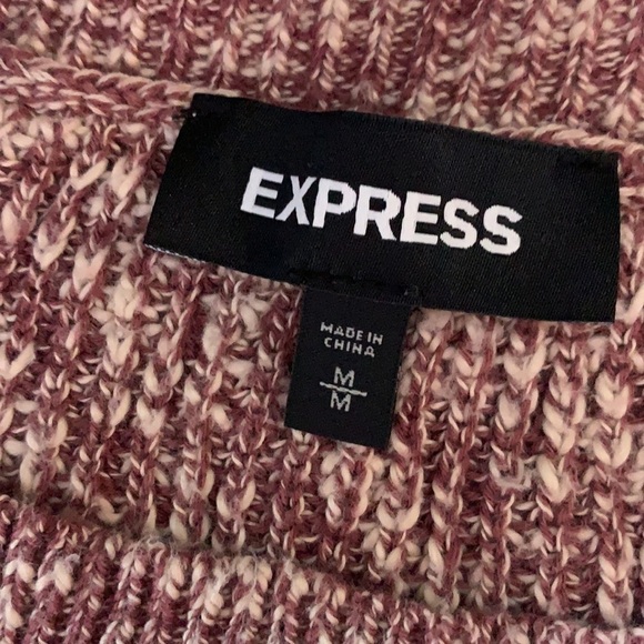 Express Weave knit crewneck Pullover high low medium sweater - Picture 4 of 7